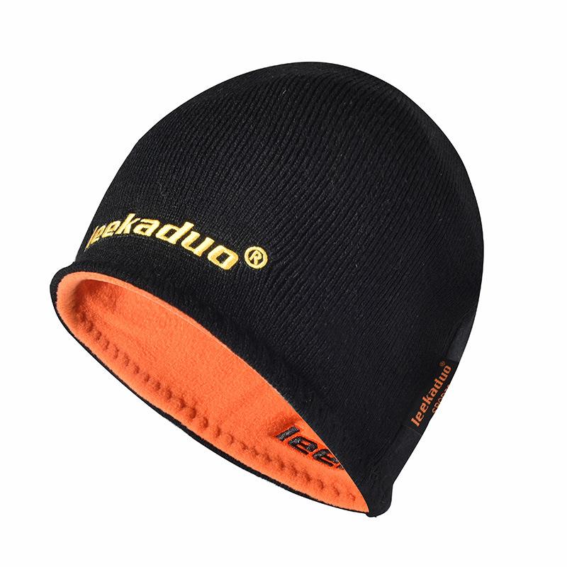 Men's Autumn and Winter Warm Caps NY Iron Straight Hat Outdoor Casual Hat Knitted Wool Cap