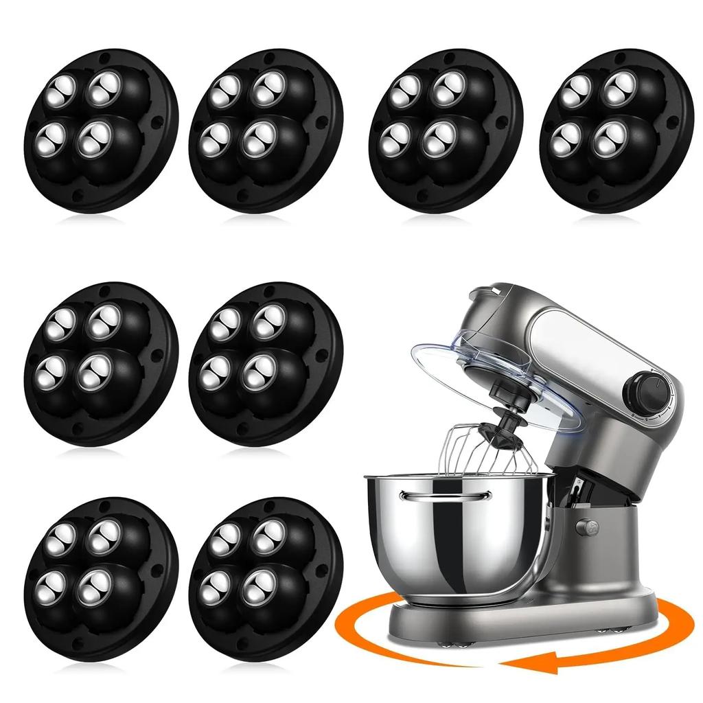 24Pack Self-Adhesive Mini Swivel Casters, 360° Rotatable Universal Wheels, Heavy-Duty Double Ball Bearings for Kitchen Applianc