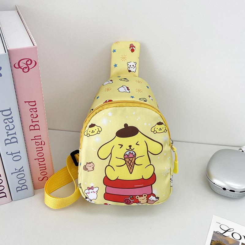 New cartoon children's breast bag, cute kindergarten schoolbag, fashionable children's diagonal straddle backpack, snack toy shoulder bag