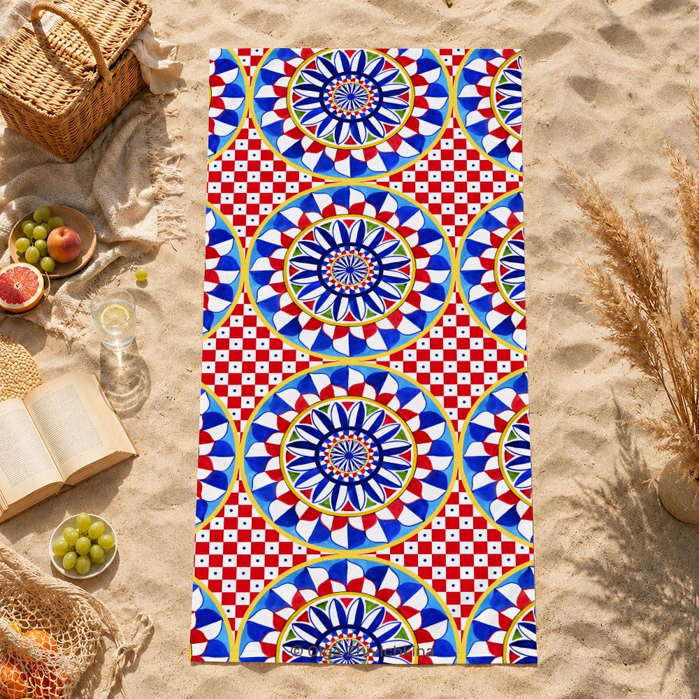 art B-Beach p-patterns Towel Towel Beach face towel Quick Dry Soft Sand Resistant for Pool  Gift for Travel Gym Shower sports