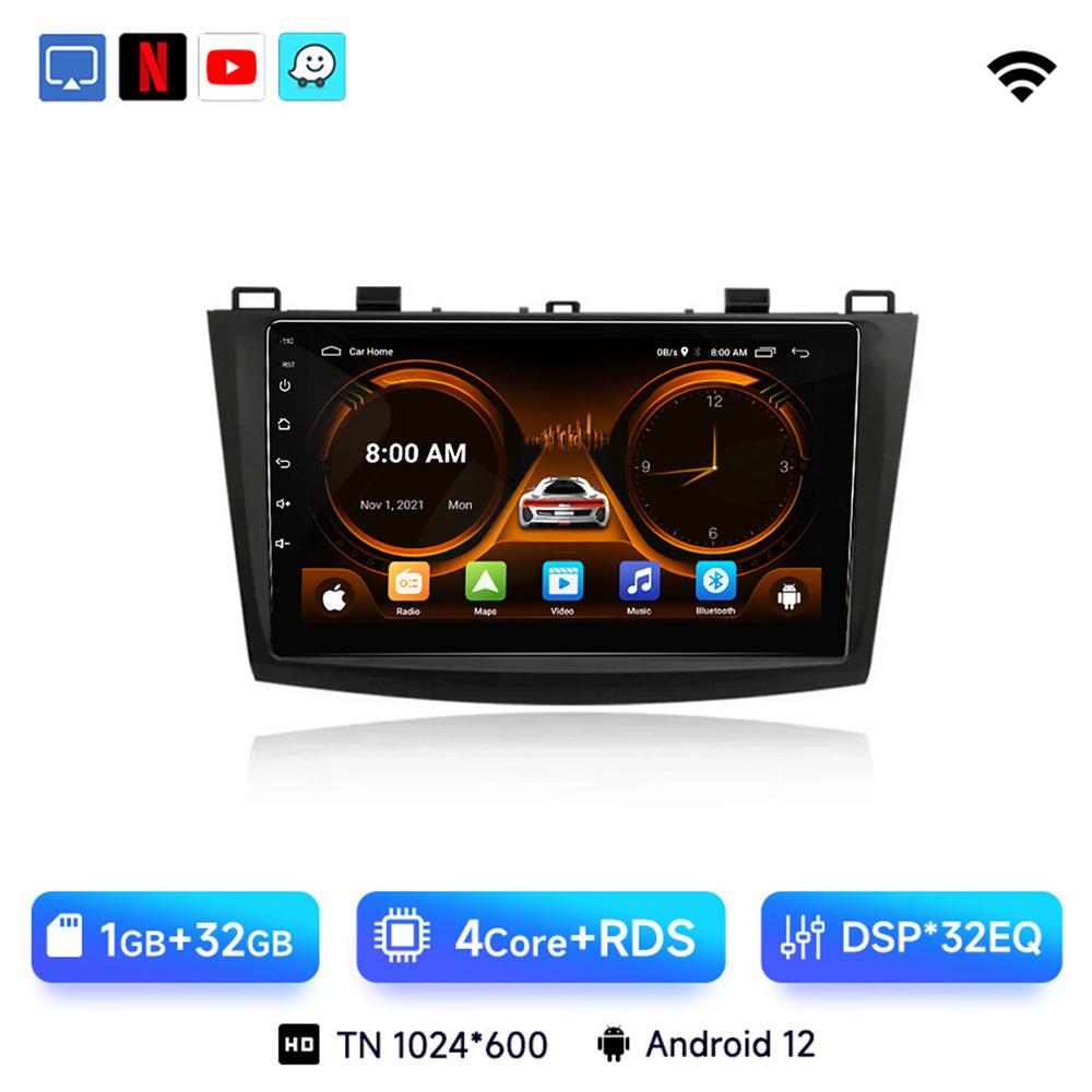 2 Din Car Radio for Mazda 3 2009 2010 2011 2012 2013 Android 13 Multimedia Player 4G GPS Navigation Carplay DVD Head Unit