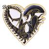 Aliens Badge Brooch Love Heart Brooch, Shape Enamel Lapel Pin, Clothing Pin Accessories for Daily Wear Parties Dates, Gift Sci-Fi Lovers