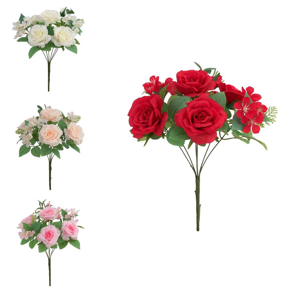 Purple Silk Rose Arrangement Fake Flower For Event Decor And Gift Presentation