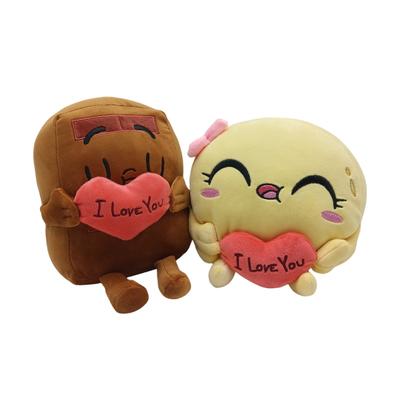 Schokoladenpfannkuchen Liebe Plüschpuppe Spielzeug für Kinder Weiches Stofftier Kissen