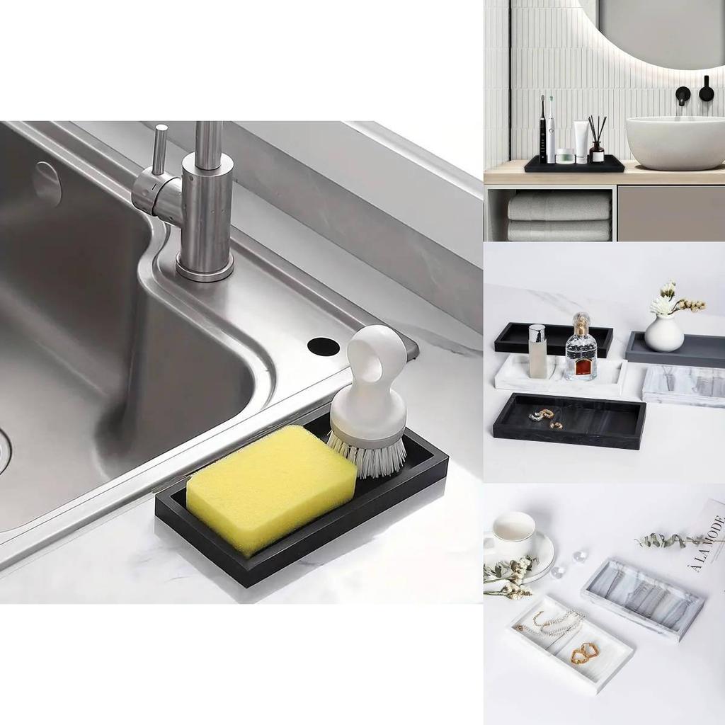Silicone Bathroom Storage Tray With Multi Purpose Design For Travel And Home Use