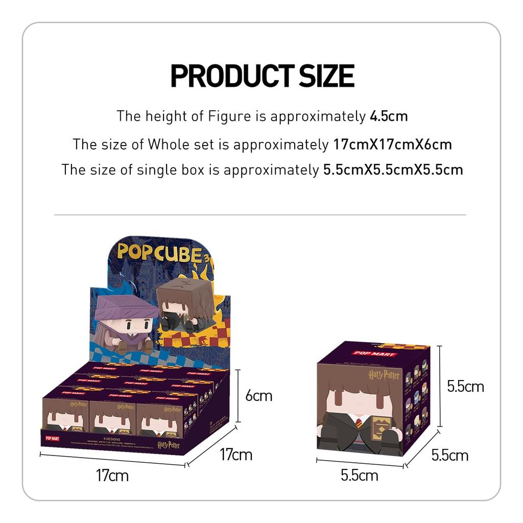 POP MART Harry Potter POP CUBE 3 Series Pop Mart Gachapon Blind Box Figure Plastic Model Premium Toy PVC Soft Vinyl Original Character Birthday Gift