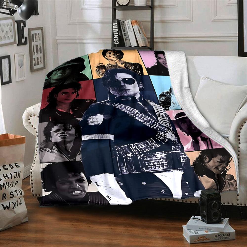 Couverture Flottante Pop Art Michael Jackson Collage Super Douce Chaude Confortable Pour Canapé Lit Bureau Voyage Toutes Saisons Décoration Intérieure Cadeau