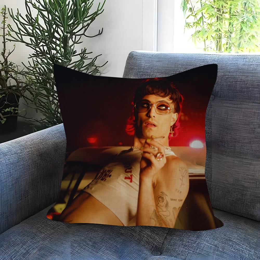 Rock Singer D-Damiano David Personalized Picture Text Home Decorative Pillows Household Gifts 45X45Cm