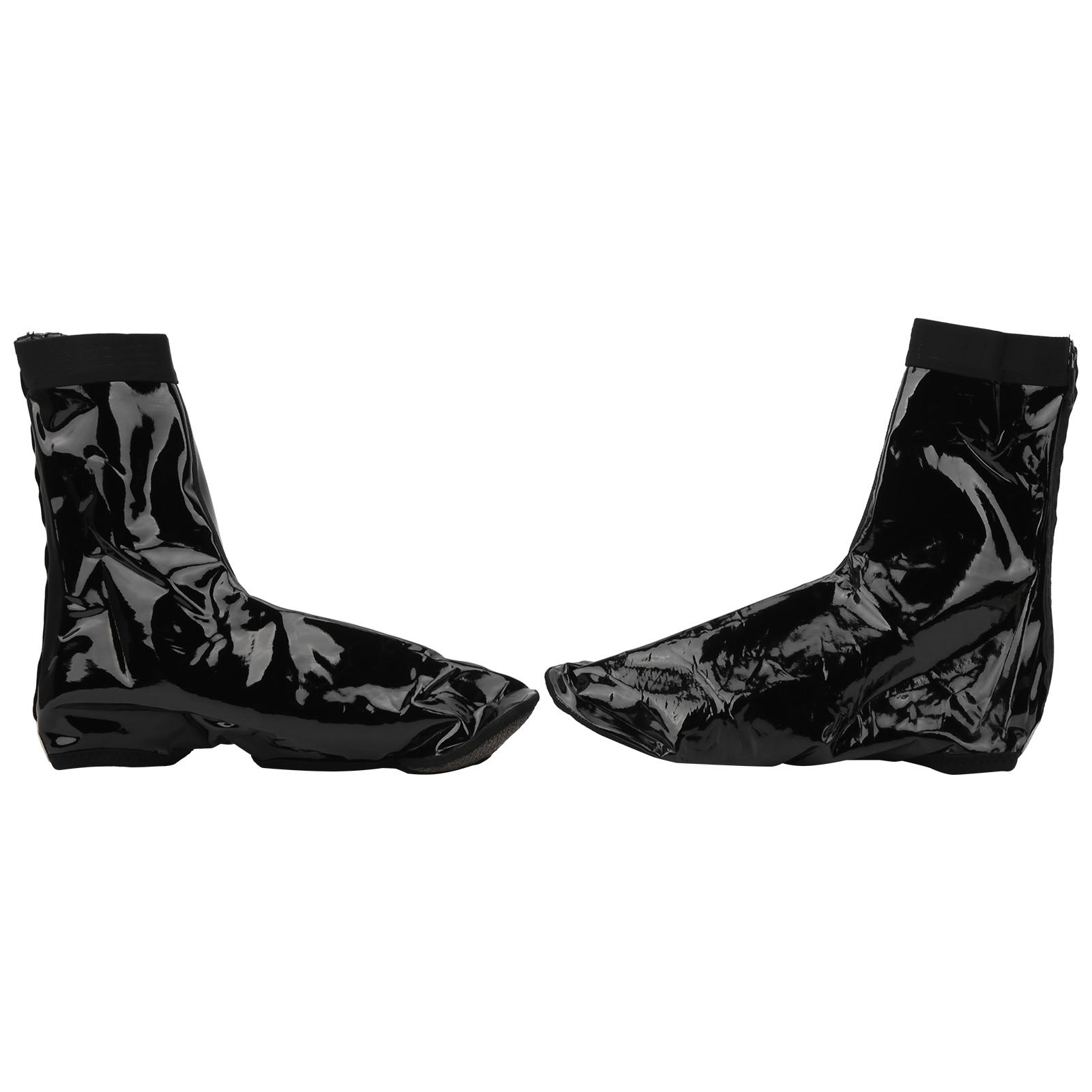 

1 пара чехлов для велосипедной обуви, сохраняющих тепло, водонепроницаемых, ветронепроницаемых, протекторов для велосипедной обуви, черного цвета, для