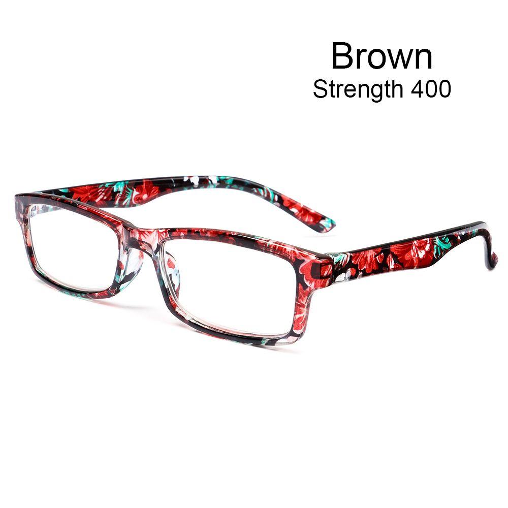 Women Portable Vintage Flowers Ultra Light Frame Reading Glasses Eyeglasses Eye Protection