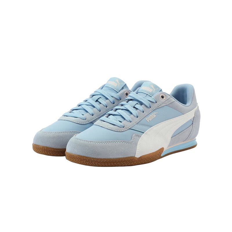 PUMA Women's Blue White Bella Donna Nylon Low Top Skate Shoes 403554-04