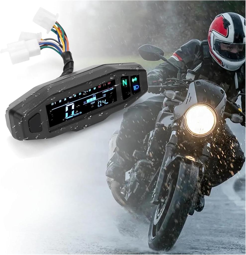 Small Engine Hour Meter, Digital Tachometer, Maintenance Reminder, Battery Replaceable for Motorbike