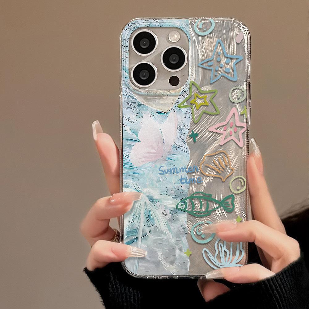 Feather Luster Phone Case for Samsung A53 A14 A33 A12 A32 S24 S23 Plus S20 S21 FE for iPhone 17 15 16 13 Pro 17 16 Pro Max Butterfly Bow Phone Case