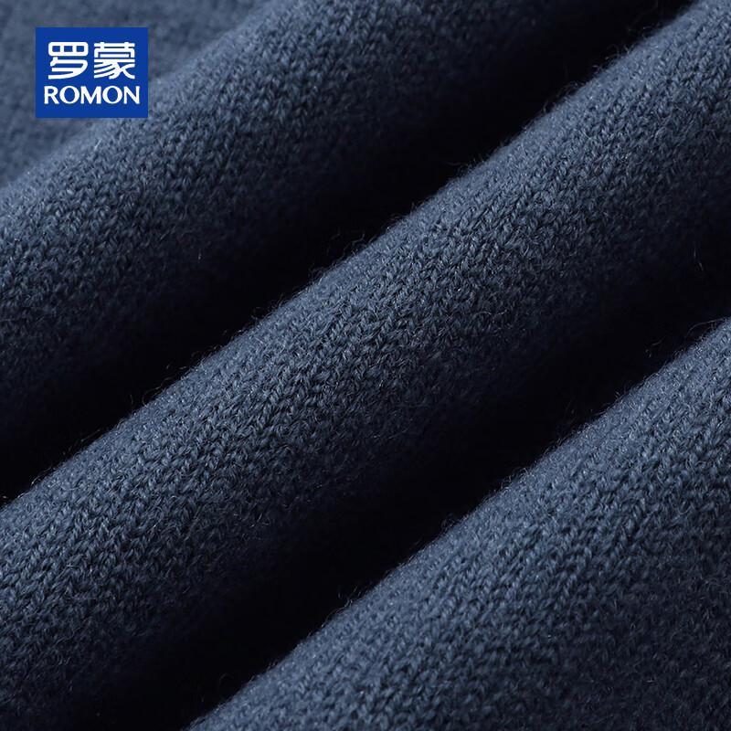 ROMON Men's 100% Pure Wool Round Neck Sweater