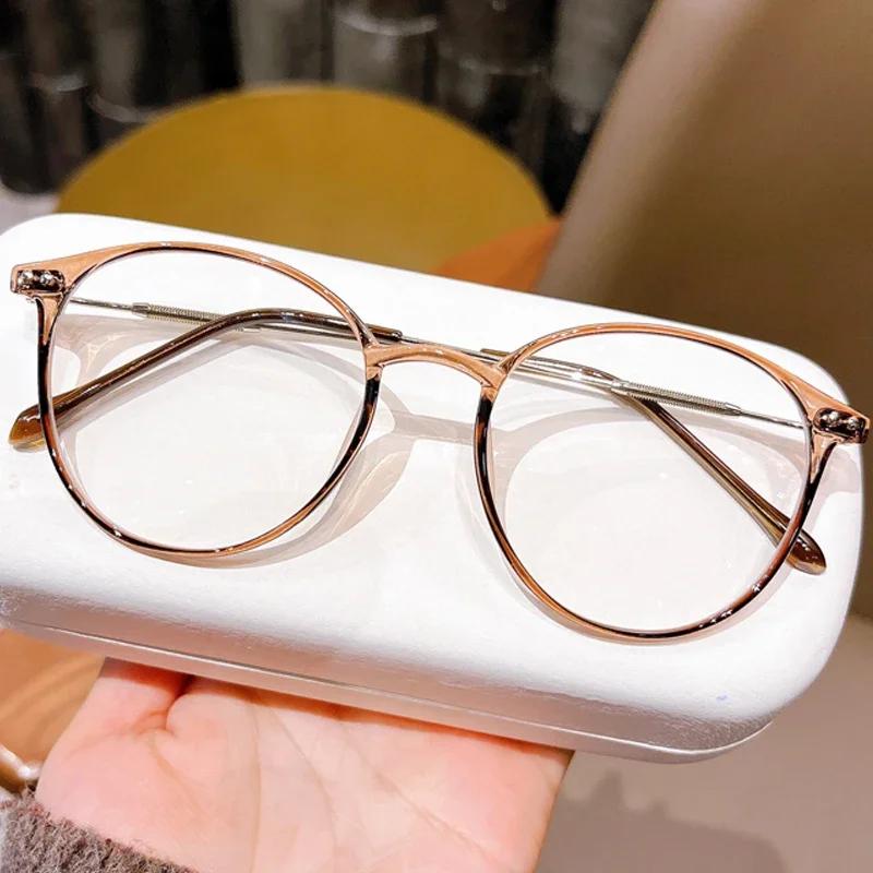 Finished Blue Light Blocking Nearsighted Eyeglasses Diopter 0 To -4.0 Luxury Women Men's Prescription Myopia Minus Glassses