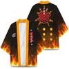 Japanese Anime Print Pattern Cardigan Men's Fashion Traditional Clothing Kimono Casual Streetwear Haori Harajuku Jacket