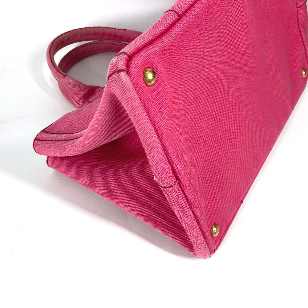PRADA Canapa logo Bag Shoulder Bag Tote Bag Canvas pink
