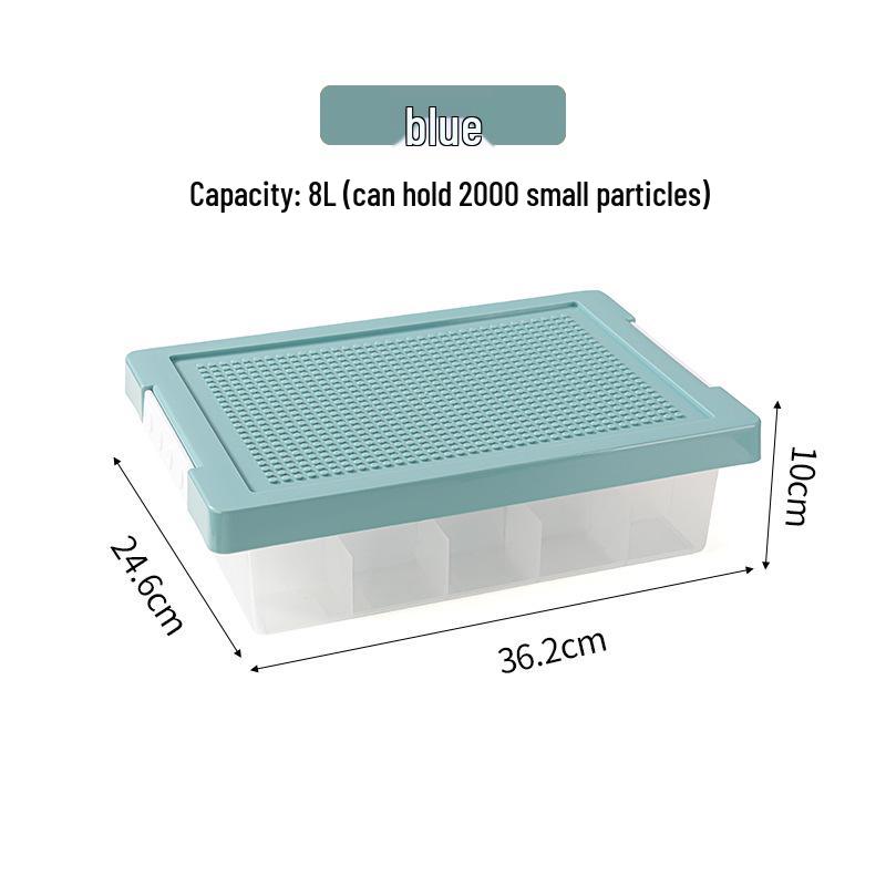 Lego Small Part Storage Box with Lid - Multi-Layer Organizer for Children's Building Blocks
