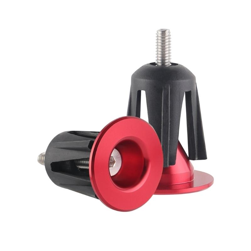 1 Pair Bicycles Bar End Cap for Most Bicycles Mountain Bike Road Bike Accessory Aluminum Alloy Bike Handlebar End Plugs красный