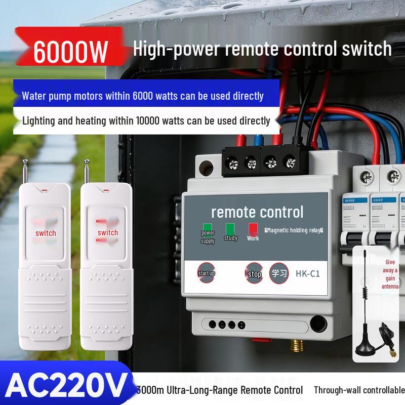 Puffin 220V High-Power Wireless Remote Control Switch with Timer