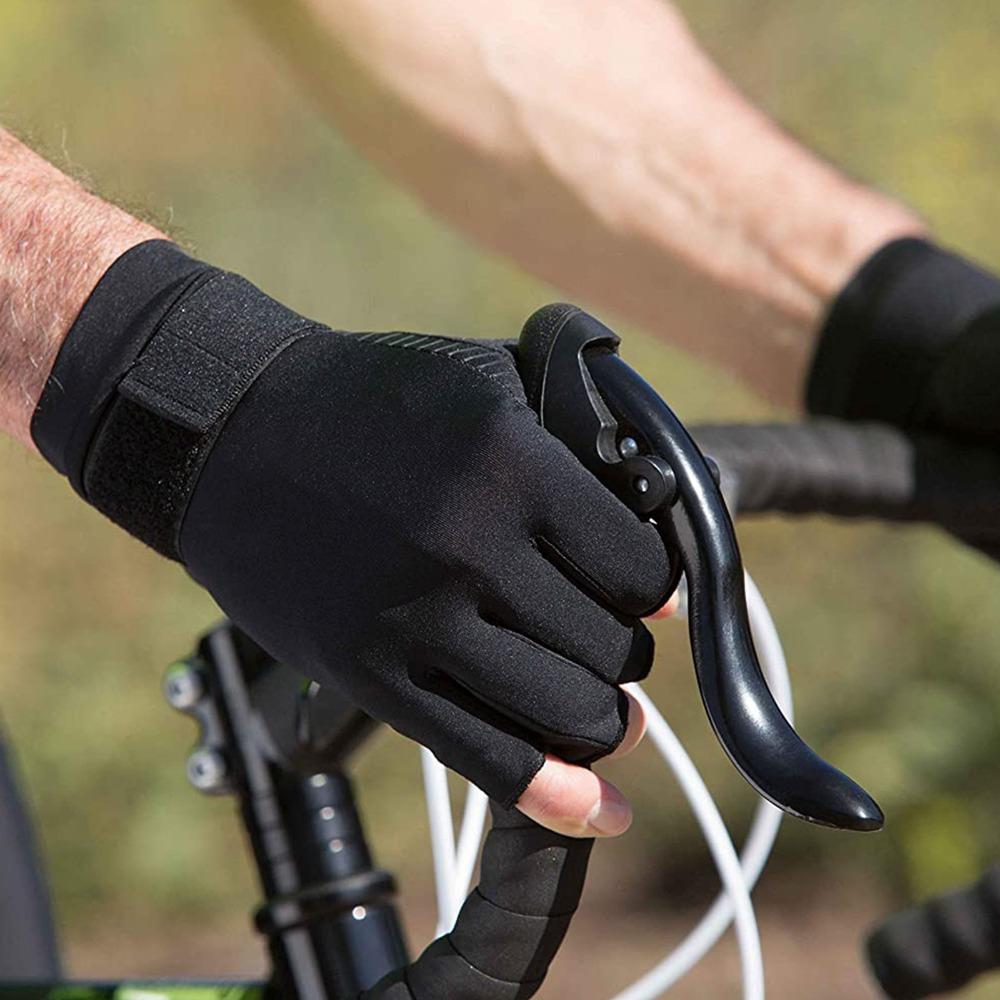 

Copper Fiber Silicone Non-slip Gloves Breathable Bike Gloves Sunscreen Half-finger Gloves Cycling L