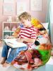 Clear Stuffed Animal Bean Bag Chair Cover 150L Plush Toys Storage And Organizing PVC Waterproof Stuffable Beanbag Chair Cover