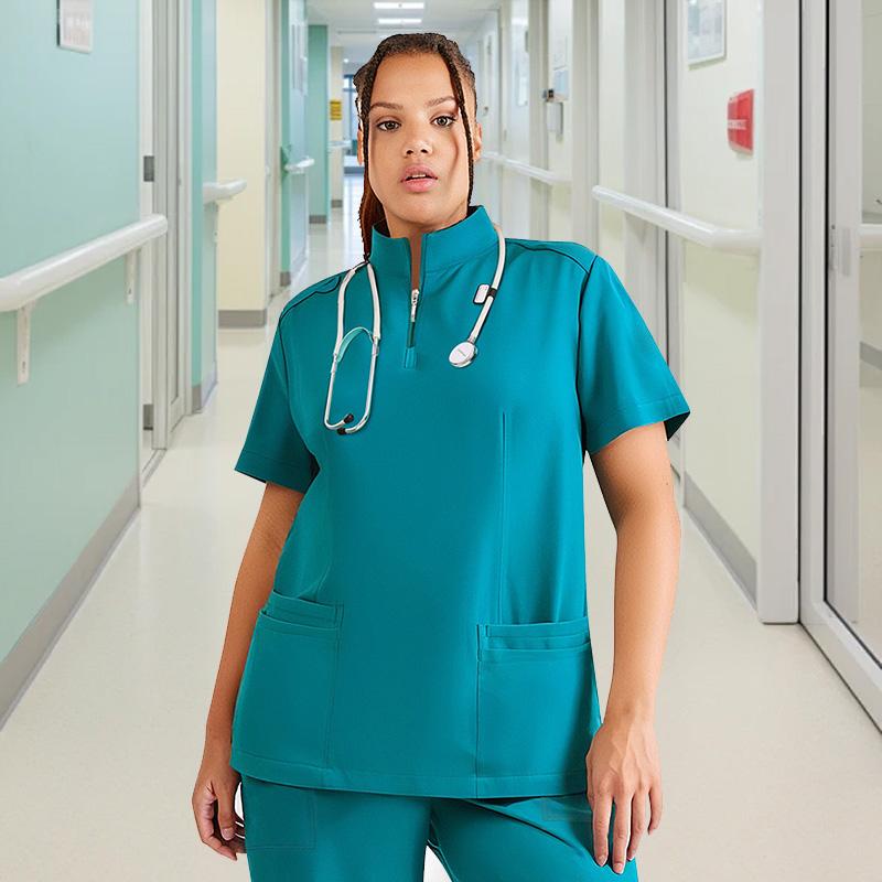 1 set Nursing Tunic Suit Trousers Sets Woman Scrub Set Short-sleeved Top-Pants Beauty Salon Surgical Uniforms Nurses Uniforms