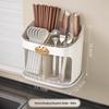 Kitchen Wall-Mounted Draining Chopstick & Utensil Holder