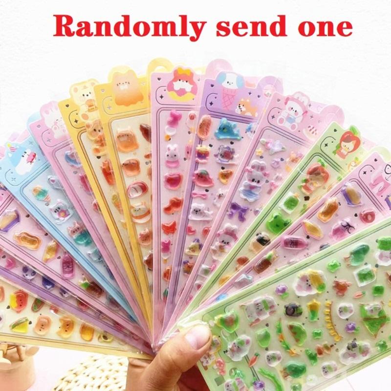 Puffier Sticker Sheets Decorative Sticker Cute Small Sticker for Kids & Adults, Reusing Tiny Sticker for Scrapbooking