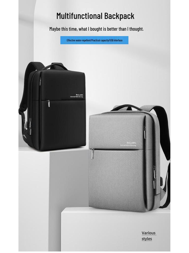 Baron Men's Minimalist Business Backpack: Lightweight, Large Capacity for Travel, Work, and Commute, Fits Laptops.