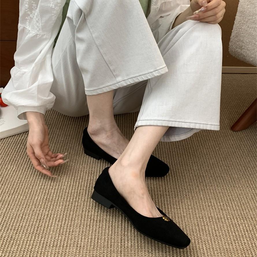 2025 spring new retro Xiaoxiangfeng single shoes women's one-pedal ladyshoes commuter shoes women's shoes