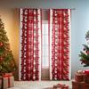 American Christmas Decorative Curtains Bedroom Background Cloth Non-Punching Blackout Finished Curtains
