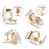 2Pcs Stainless Steel Ear Clips Without Piercing Earrings Parts Findings For Women Ear Clip On Earrings Converter Diy Jewelry