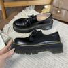 Fashion All-Match British Style Womens Derby Shoes Clogs Platform Autumn Loafers With Fur Female Footwear Preppy Leather New Creepers Fa