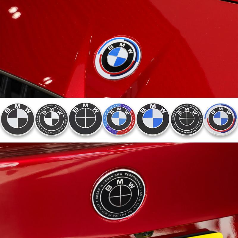 Drswk4 2Pc ABS 82mm 74mm Car Front Hood Emblem Rear Boot Trunk Logo For BMW M G20 G32 G11 X3 X5 X4 X6 X7 G30 G12 F40 F30 X1 Accessories