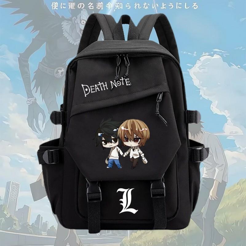 Anime Notebook L Light Yagami Cosplay School Backpack Teens Unisex Large Capacity Nylon Daily Use