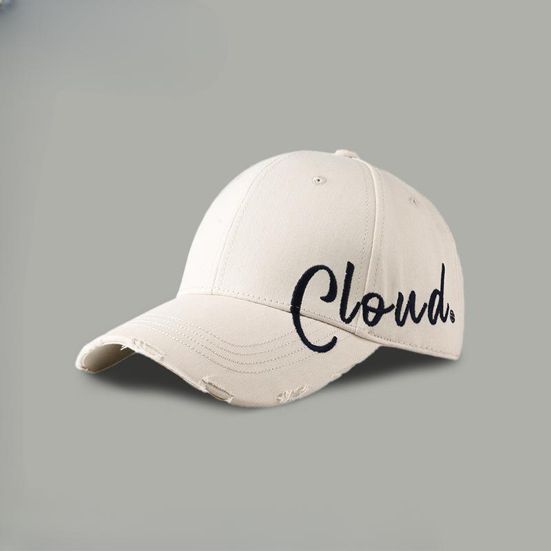 Embroidered Baseball Cap for Women In Spring and Summer Casual and Versatile Face Showing Small Sun Protection Hard Top Baseball Cap