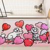 Anime Simons Cat Bathroom Mat Anti-slip Absorb Water Long Strip Cushion Bedroon Mat Welcome Doormat