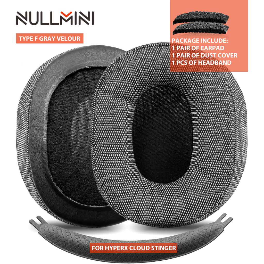 Nullmini Replacement Earpads for HyperX Cloud Stinger Headphones Cooling Gel Ear Pads Cushion Earmuffs Sleeve Headband