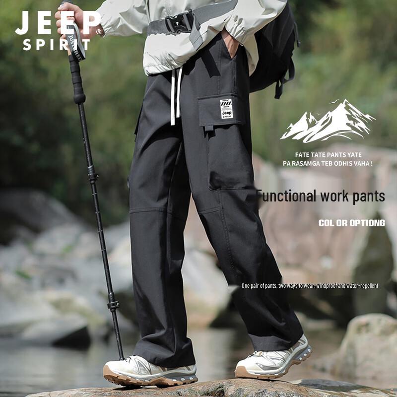 JEEP SPIRIT Men's Outdoor Casual Straight-Leg Pants