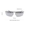 Fendi Half Frame Design Metal Rectangular Sunglasses Men Sunglasses Silver FE40141U-6017C