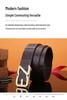 Men's Stainless Steel Z Letter Belt, Genuine Leather, Smooth Buckle, Top Layer Cowhide, Trouser Belt