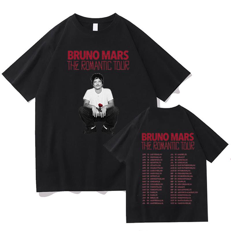 Bruno Mars The RoUnisextic Tour 2026 Tshirt Short Sleeve Cotton Female I Just Might Tshirts Casual Loose Unisex T Shirts Tops Tees