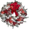 24-inch Artificial Norfolk Pine Front Door Christmas Wreath 60cm Greenery Fake Garland Outdoor Holiday Decoration Wreath