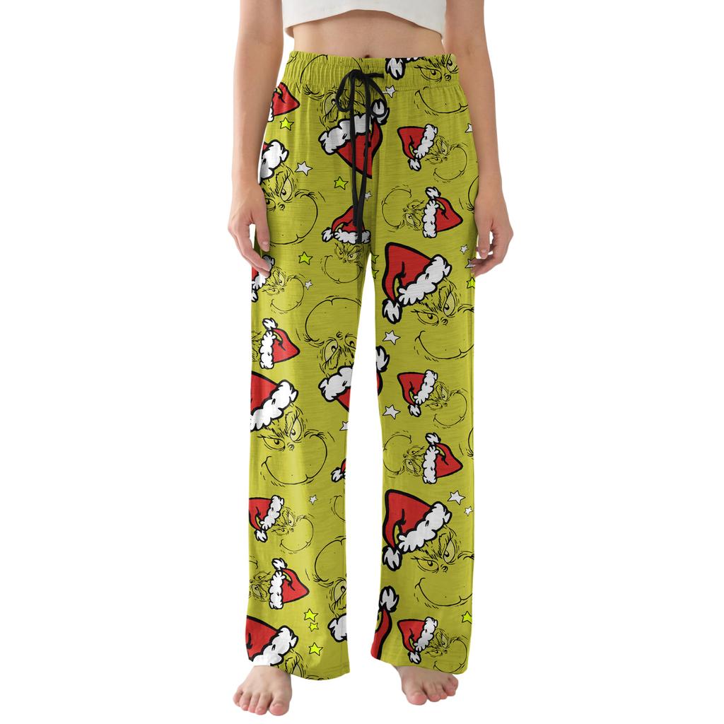 Womens Pajama Pants Lightweight Casual Comfy Palazzo Pants Sleepwear Loungewear Bottoms With Pockets