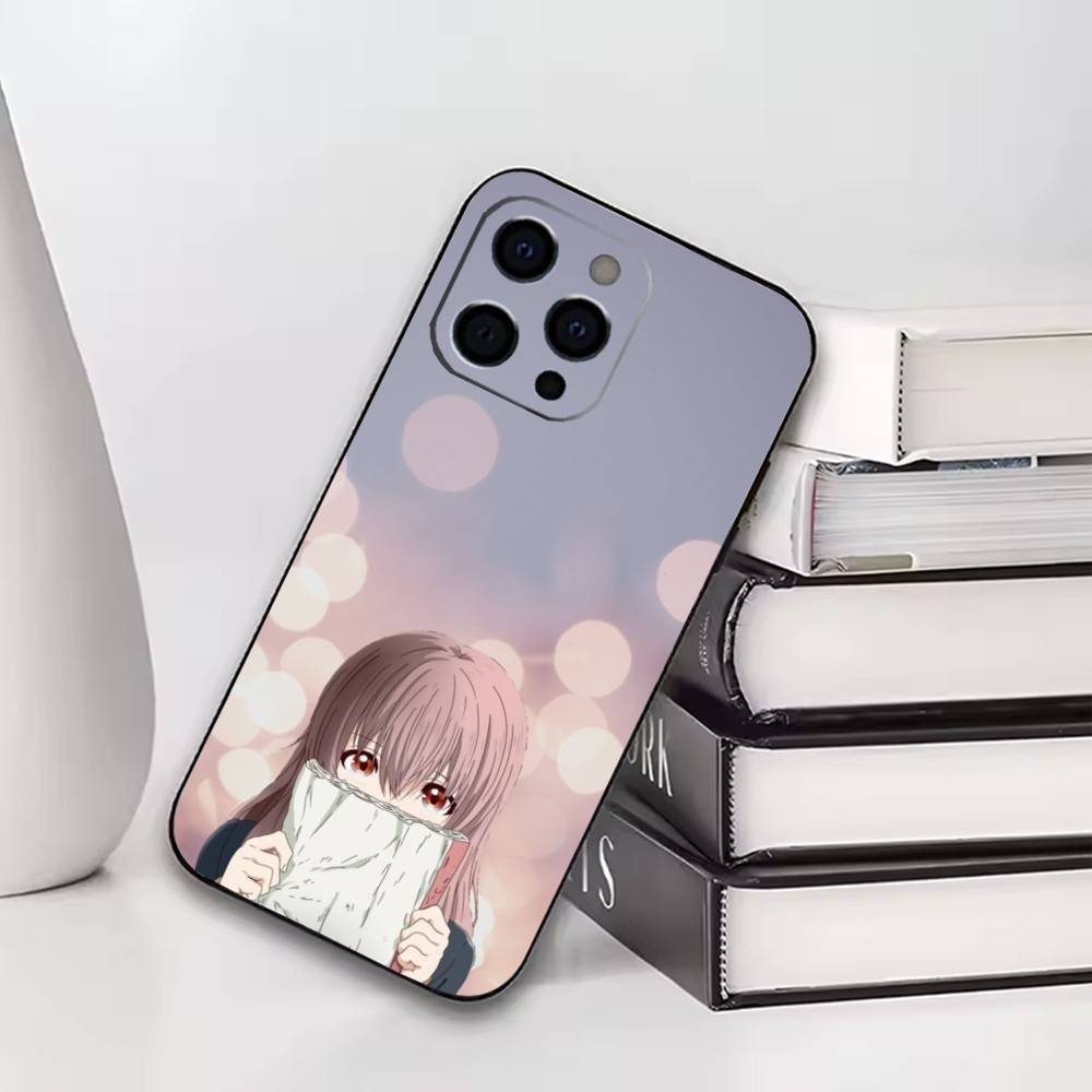 

A Silent Voice Shouko Nishimiya Phone Case For iPhone17,16,15,14,13,12,11 Plus,Pro Soft Silicone Black Cover iPhone15promax