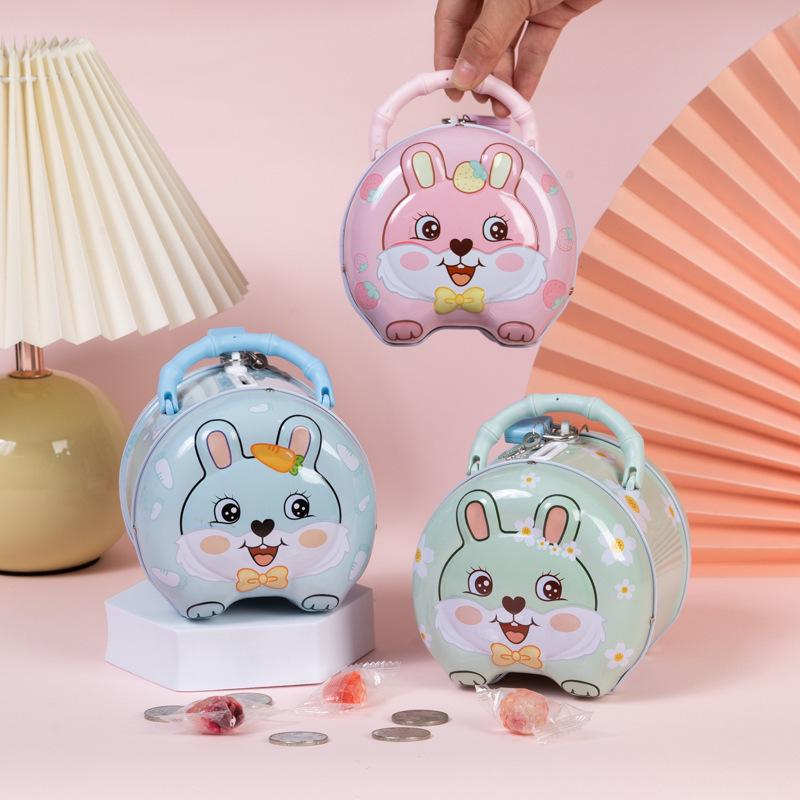 Little Spirit S23 Cartoon Piggy Bank with Lock - Cute Birthday Gift for Kids, Boys, and Girls