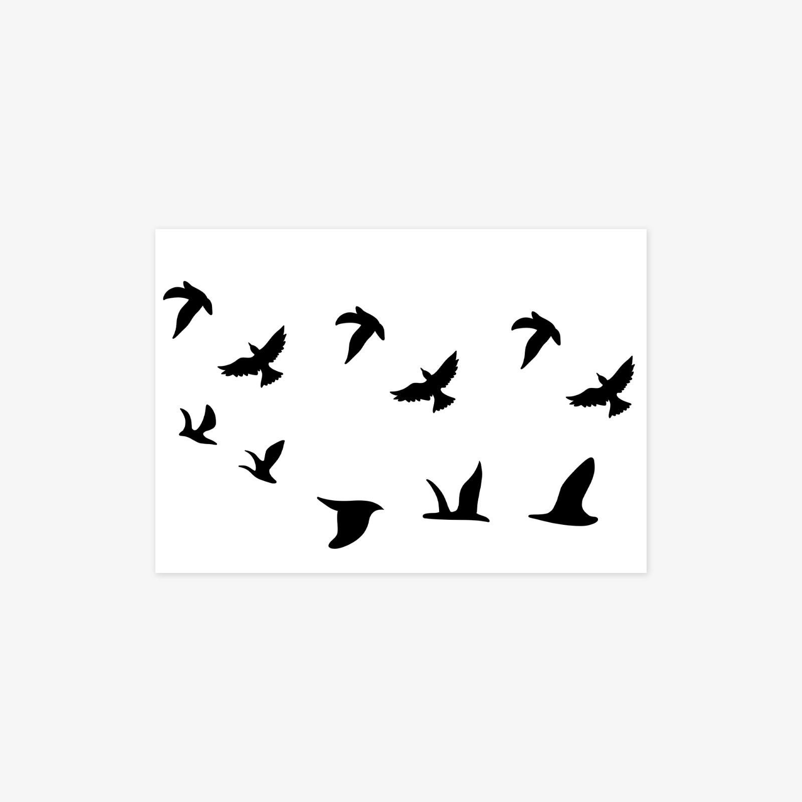 Small Fresh Swallow Seagull Tattoo Sticker Lasting Waterproof Male And Female Tattoo Sticker 10*7
