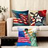 The USA Fashion Cushion Cover Plush Fabric Soft DoubleSided Printed Sofa Warm Winter Home Child Gift Pillow Case