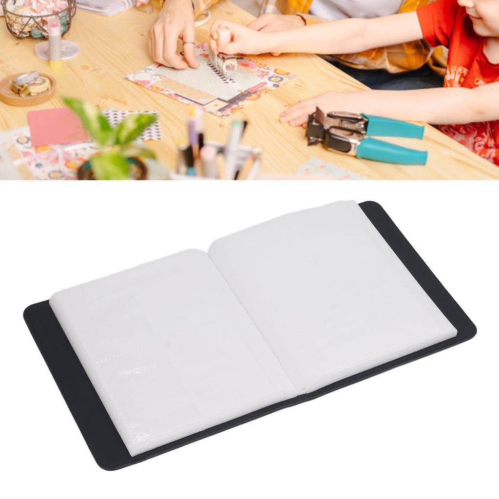 Lther Cover Photo Album Vintage 288 Photos Large Capacity Small for 3in   Camera Photos Business Cards